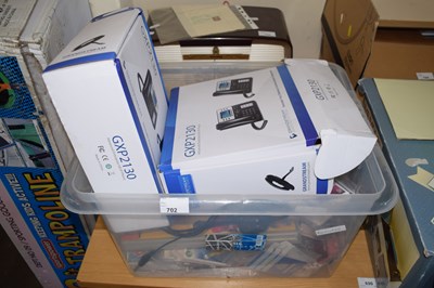 Lot 702 - A box of house clearance to include football...