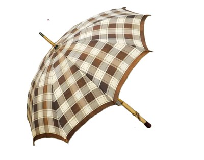 Lot 14 - An early 20th century parasol, with checked...