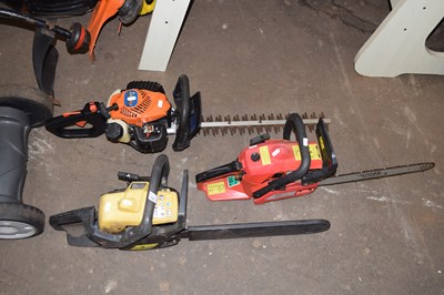 Lot 735 - Two chainsaws and a hedge trimmer