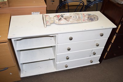 Lot 738 - A white painted four drawer dresser with two...