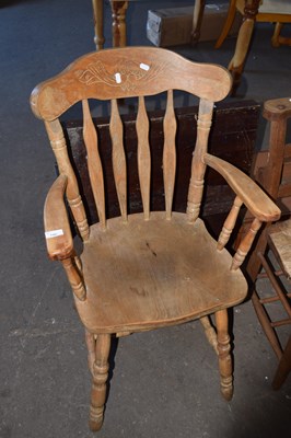 Lot 745 - A light wood stick back chair