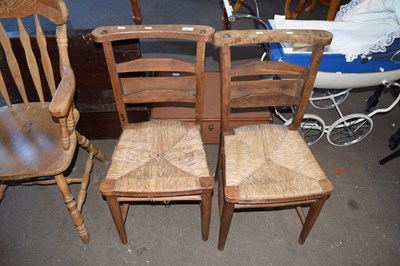 Lot 746 - A pair of wooden kitchen chairs