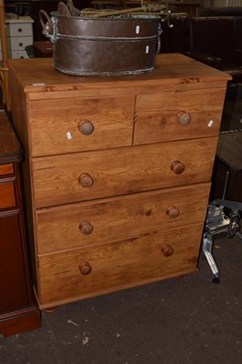 Lot 803 - A pine chest of drawers