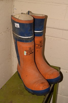 Lot 808 - A pair of size 44 Husqvarna wellington boots