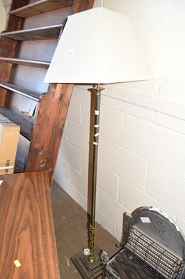Lot 813 - A modern metal lamp stand with square shade