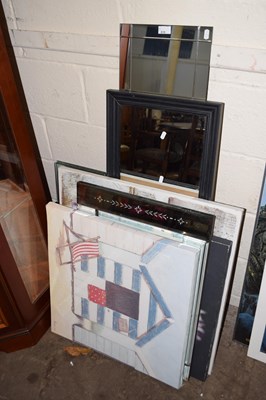 Lot 819 - Mixed Lot: Various canvases and mirrors