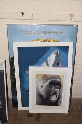Lot 820 - A Golden Compass poster signed by author...