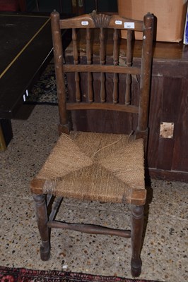 Lot 282 - Rush seated ladder back chair