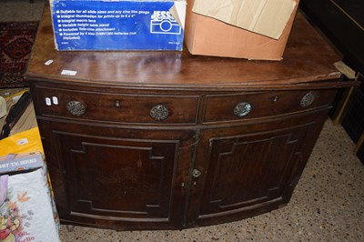 Lot 295 - A bow front cupboard and two drawers