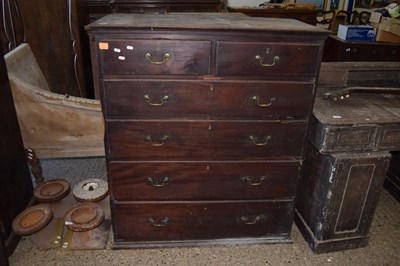 Lot 306 - Mahogany chest of two short and four long drawers