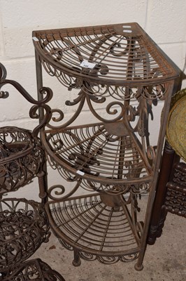 Lot 348 - Metal work corner plant stand