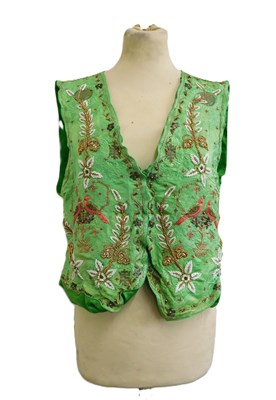 Lot 171 - A unisex embroidered and beaded waistcoat, in...