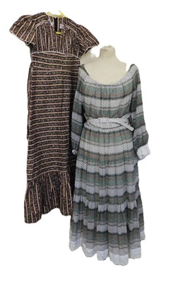 Lot 32 - Two c.1970's dresses, to include a poly-cotton...
