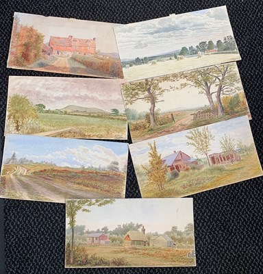 Lot 53 - Ernest Black (19th century), 7 watercolours on...