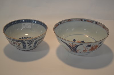 Lot 221 - Two Chinese porcelain bowls, 18th Century,...