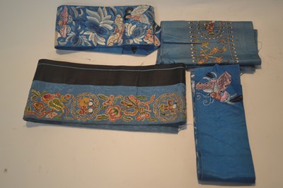 Lot 241 - Further plastic bag with embroidered Chinese...