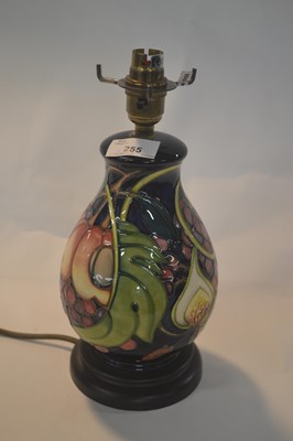 Lot 255 - A Moorcroft lamp decorated in the Queens...