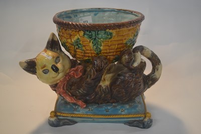 Lot 273 - A Minton style pottery centrepiece...