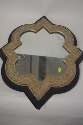 Lot 406 - A Moorish design wall mirror, the gilt frame...