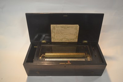 Lot 413 - A 19th Century music box playing Ten Airs,...