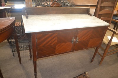 Lot 424 - A late 19th Century mahogany framed and marble...