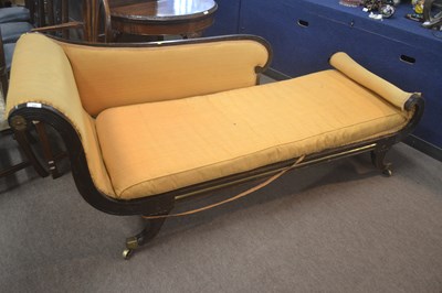Lot 440 - A Regency chaise longue or day bed with...