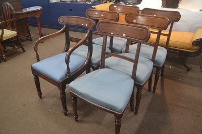 Lot 441 - A set of six Victorian mahogany bar back...