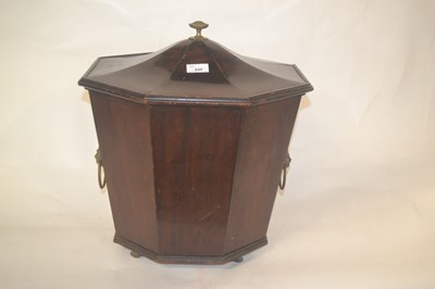 Lot 448 - A Georgian mahogany octagonal cellarette...