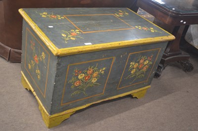 Lot 454 - A 19th Century continental pine blanket box of...