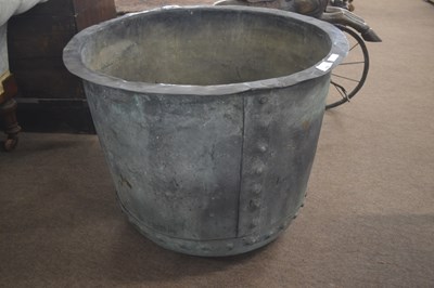 Lot 459 - A large 19th Century riveted wash copper, 69cm...