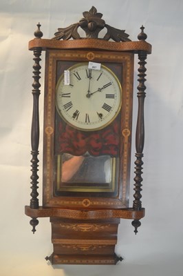 Lot 467 - A late 19th Century wall clock with unsigned...