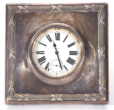 Lot 28 - Edward VII silver framed watch holder stand of...