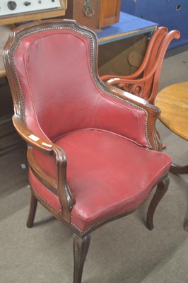 Lot 485 - A late 19th Century desk chair upholstered in...