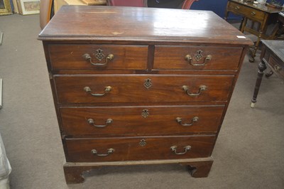 Lot 488 - A Georgian mahogany chest of two short over...