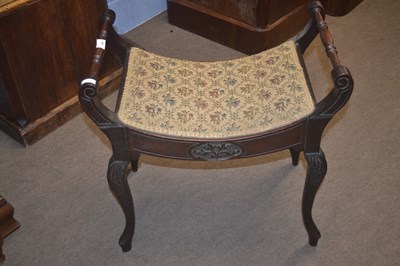 Lot 500 - An Edwardian piano stool with tapestry...