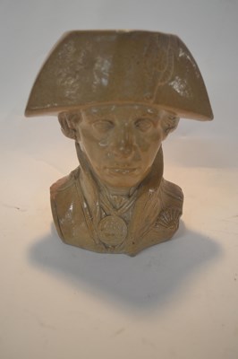 Lot 317 - Doulton and Watts: Saltglaze Bust of Admiral Nelson