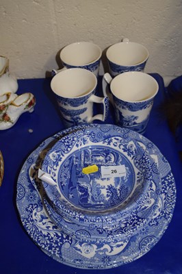 Lot 26 - Quantity of Spode blue Italian table wares