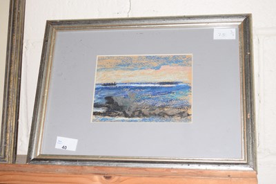 Lot 40 - Patricia Espir study of St Mary's Rock, pastel,...