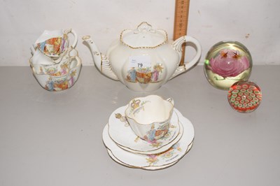 Lot 79 - A royalty 1902 coronation tea set together...