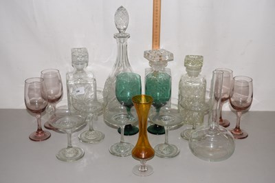 Lot 194 - Mixed Lot: Various decanters, drinking glasses...