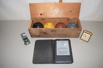 Lot 196 - Mixed Lot: Croquet balls, an Amazon Kindle (no...