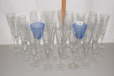 Lot 205 - Mixed Lot: Various long stemmed champagne...