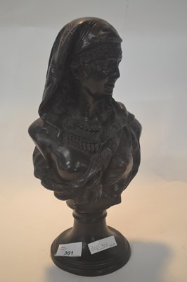 Lot 301 - A bronzed bust after Beuse dated 1889 of a...