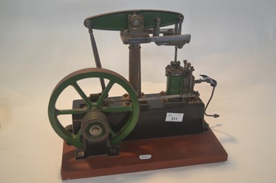 Lot 311 - A Stuart model of a steam engine on...