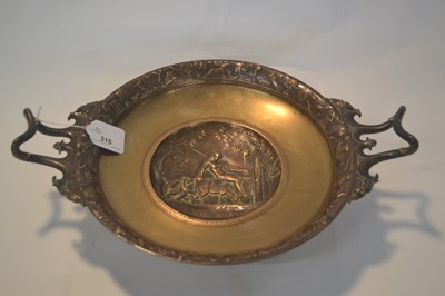 Lot 315 - A bronze Art Nouveau style dish with classical...
