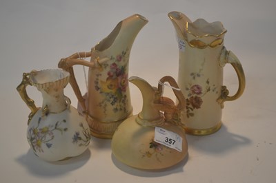 Lot 357 - Group of four Royal Worcester blush ground...