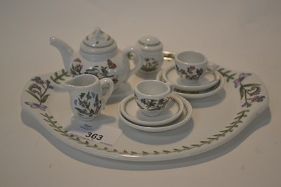 Lot 363 - A miniature Portmeirion tea for two with...