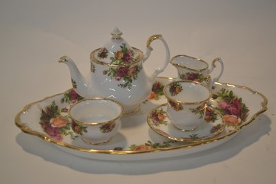 Lot 365 - A miniature Royal Albert Old Country Roses tea...