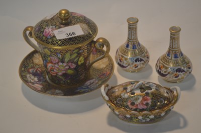 Lot 366 - A Copeland Spode pattern 1166 chocolate cup...