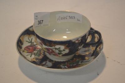 Lot 367 - An 18th Century Worcester cup and saucer, the...